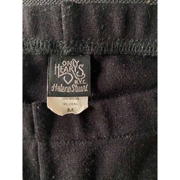 Only Hearts NYC S Tuxedo Black/Gold metallic stripe Leggings M - Picture 3 of 3